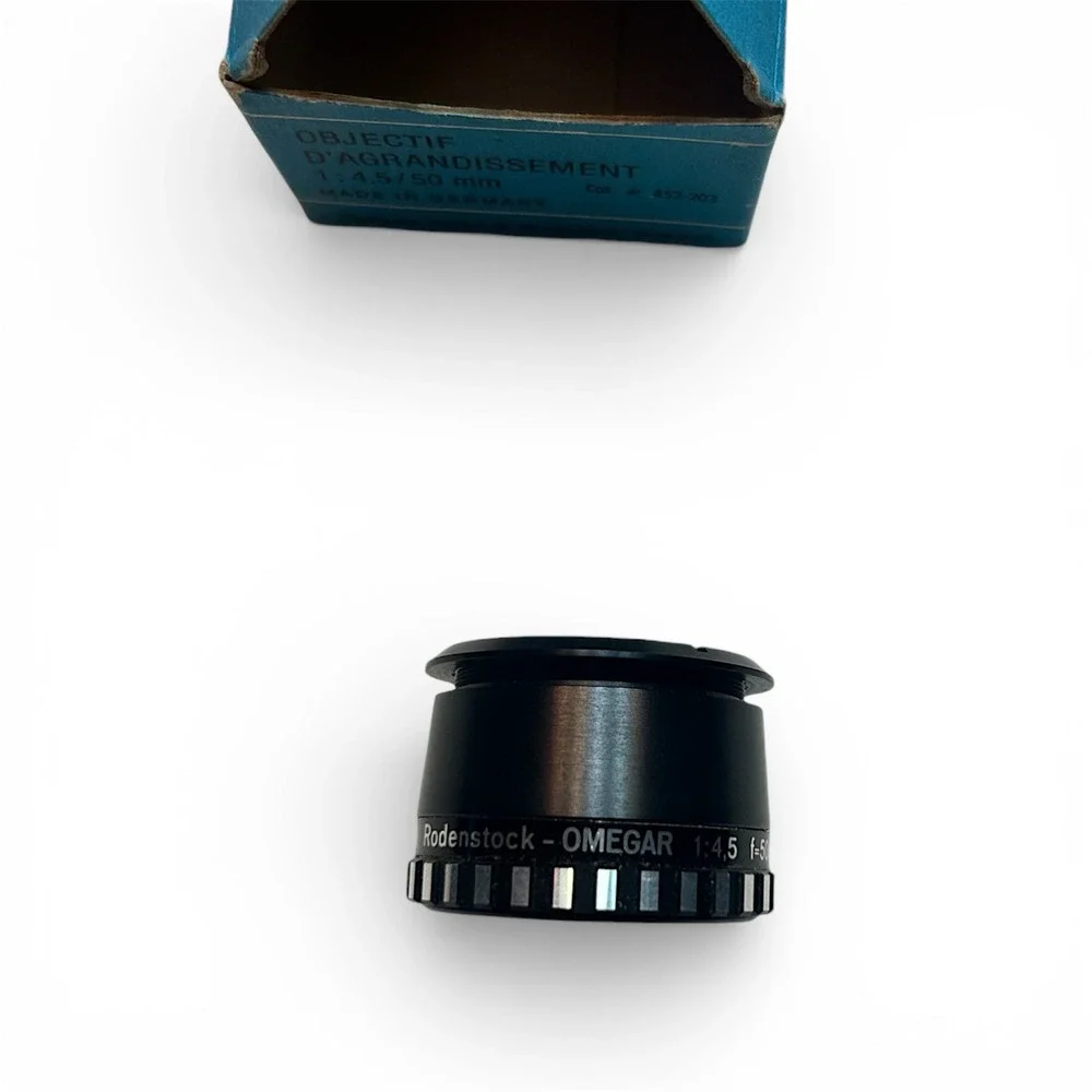 Rodenstock Omegar 50mm f/4.5 Enlarging Lens Vintage German Darkroom 452-203 Box